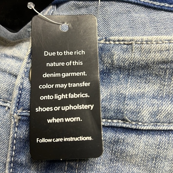 Torrid Distressed Light Blue Skinny Distressed Bermuda Shorts 10 - Picture 6 of 10